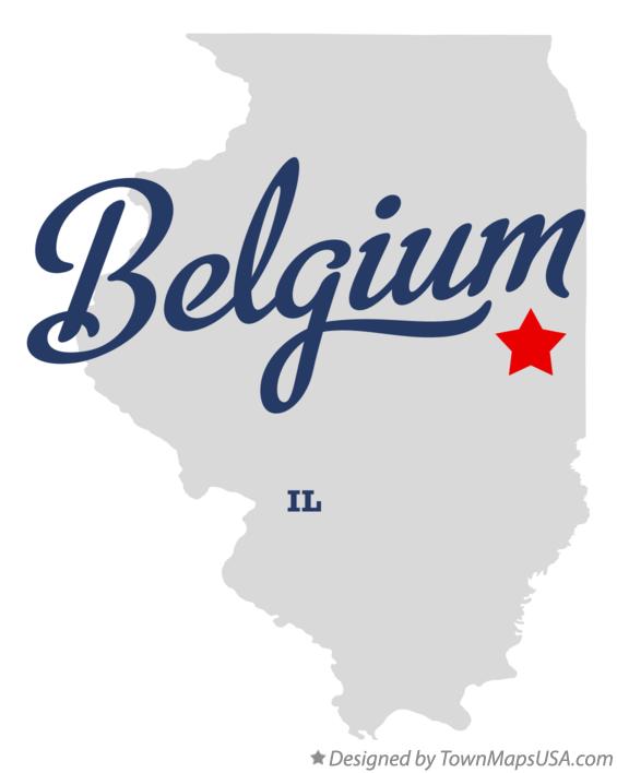 Map of Belgium Illinois IL