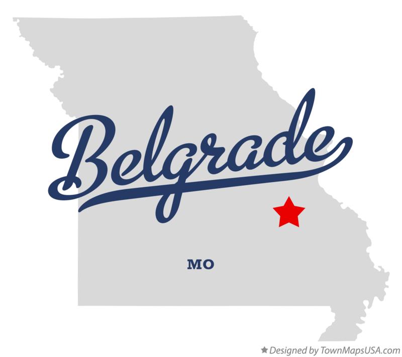 Map of Belgrade Missouri MO