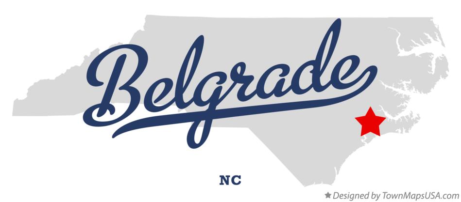 Map of Belgrade North Carolina NC