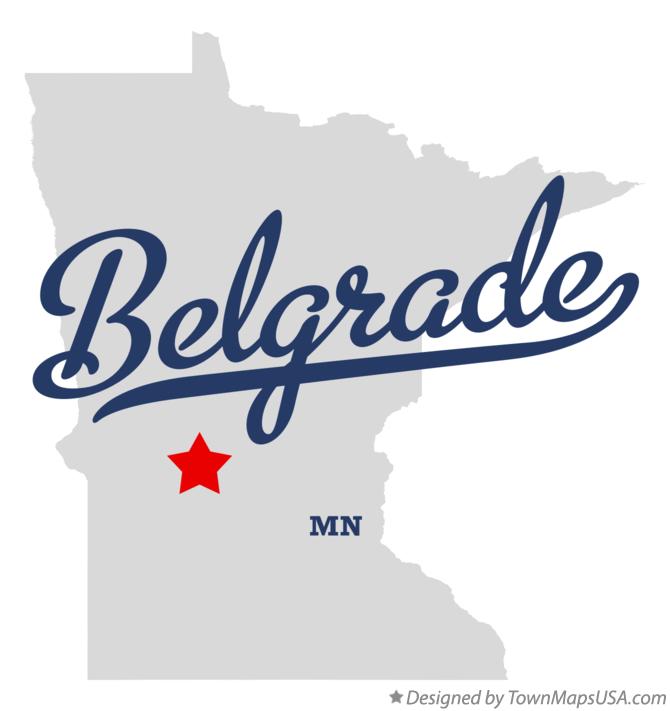 Map of Belgrade Minnesota MN