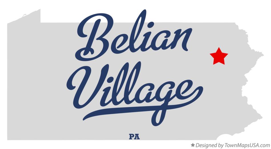 Map of Belian Village Pennsylvania PA