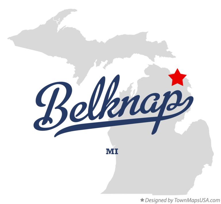 Map of Belknap Michigan MI