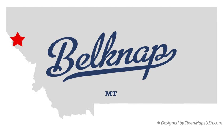 Map of Belknap Montana MT