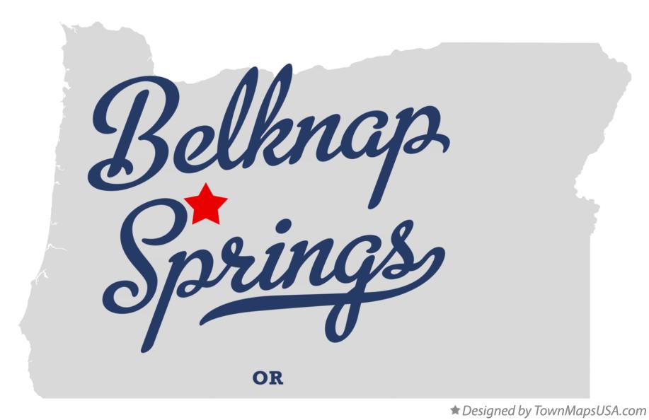 Map of Belknap Springs Oregon OR