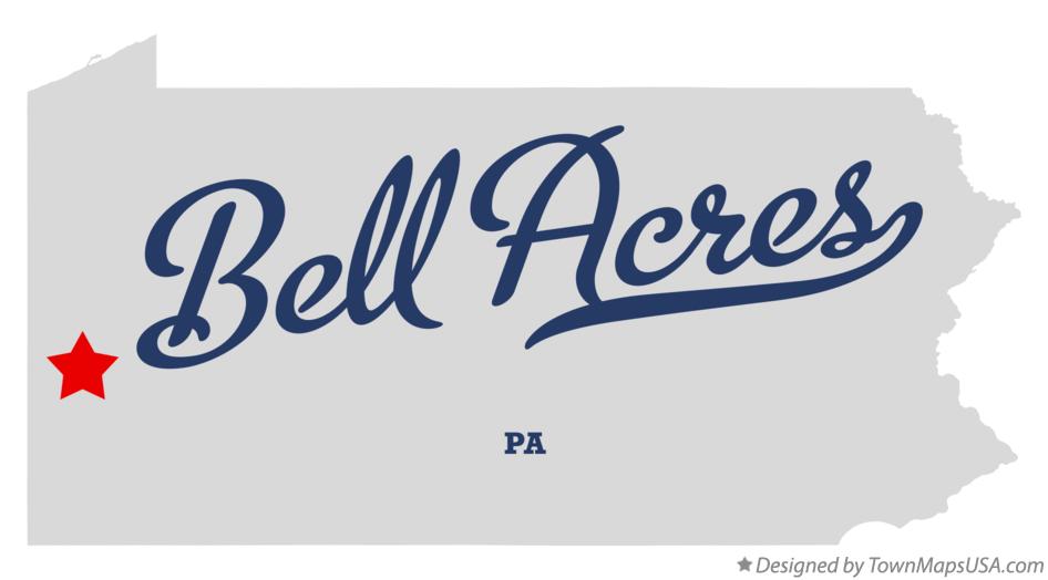 Map of Bell Acres Pennsylvania PA