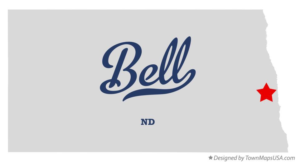 Map of Bell North Dakota ND