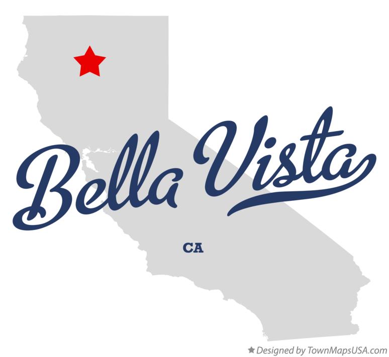 Map of Bella Vista California CA