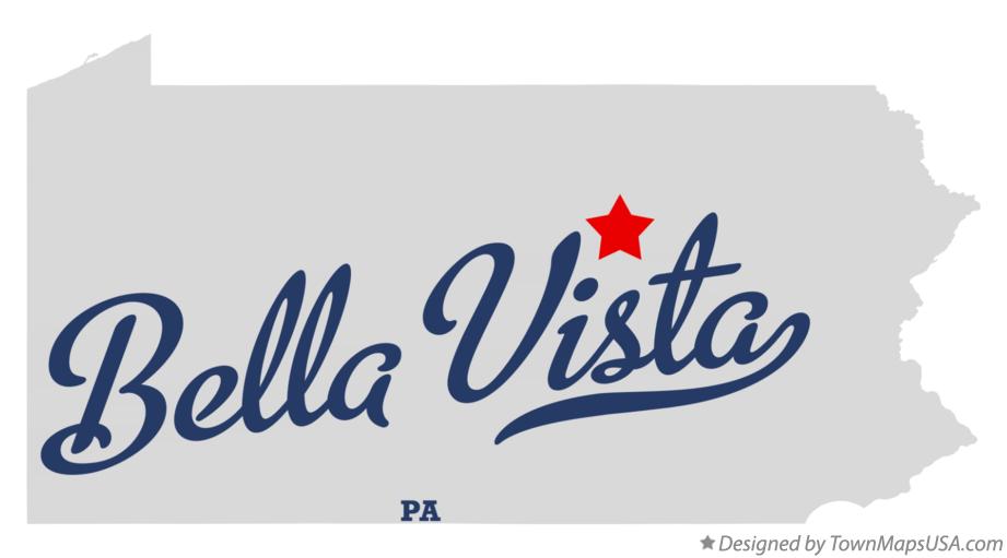 Map of Bella Vista Pennsylvania PA
