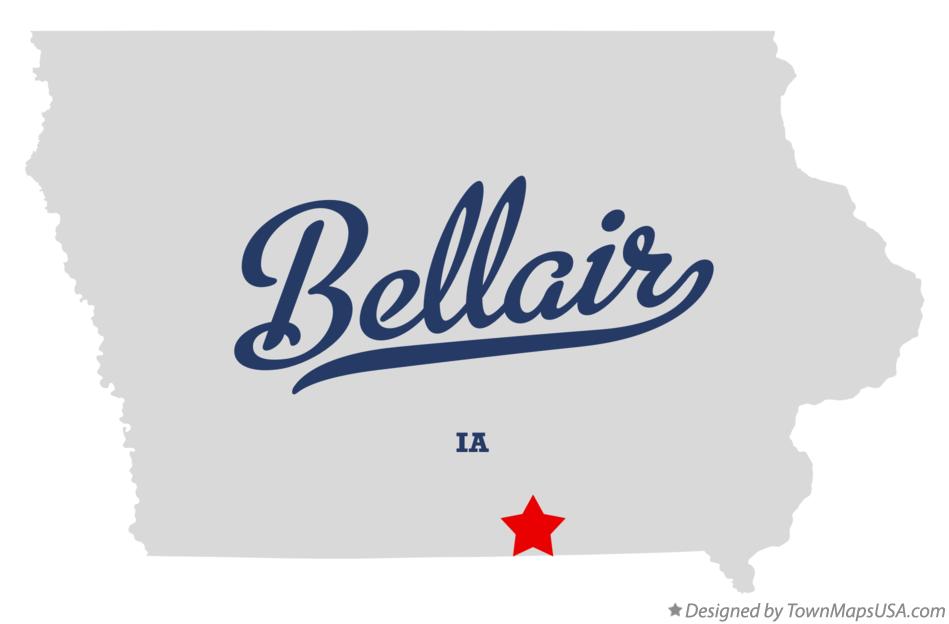 Map of Bellair Iowa IA