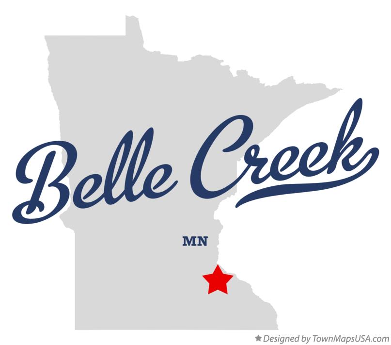 Map of Belle Creek Minnesota MN