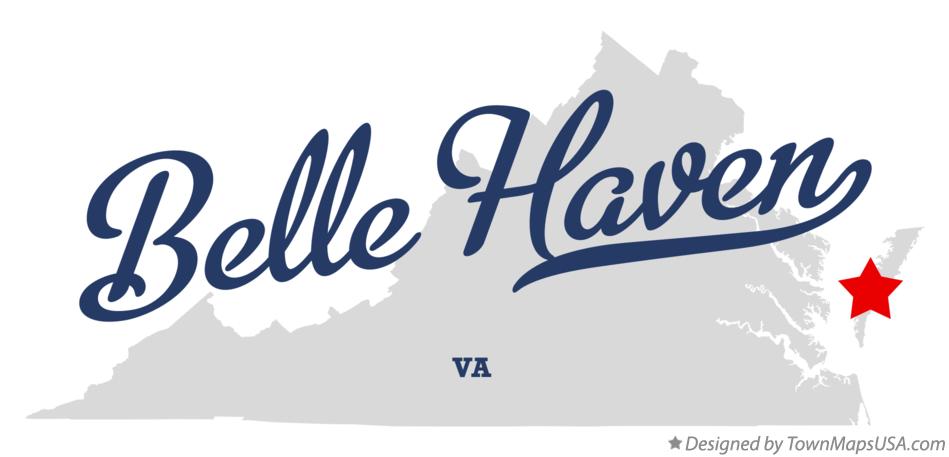 Map of Belle Haven Virginia VA