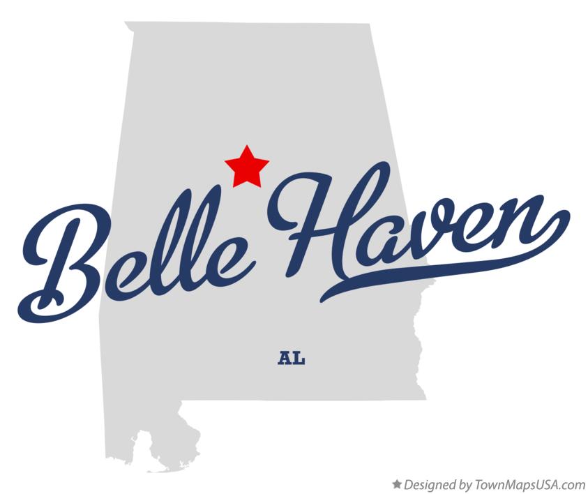 Map of Belle Haven Alabama AL