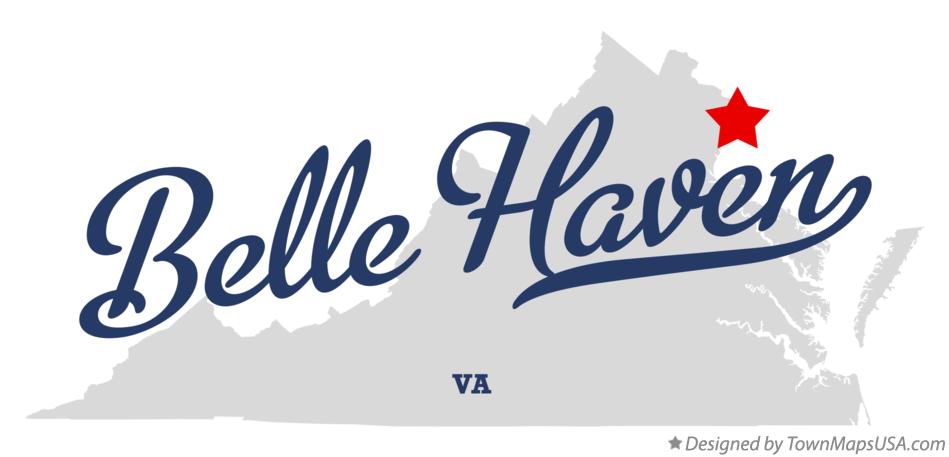 Map of Belle Haven Virginia VA
