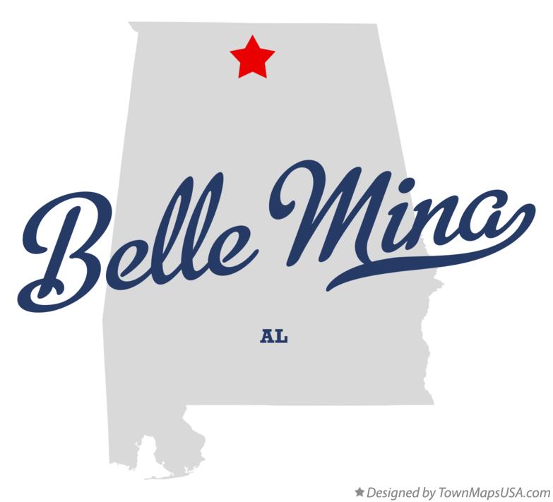 Map of Belle Mina Alabama AL