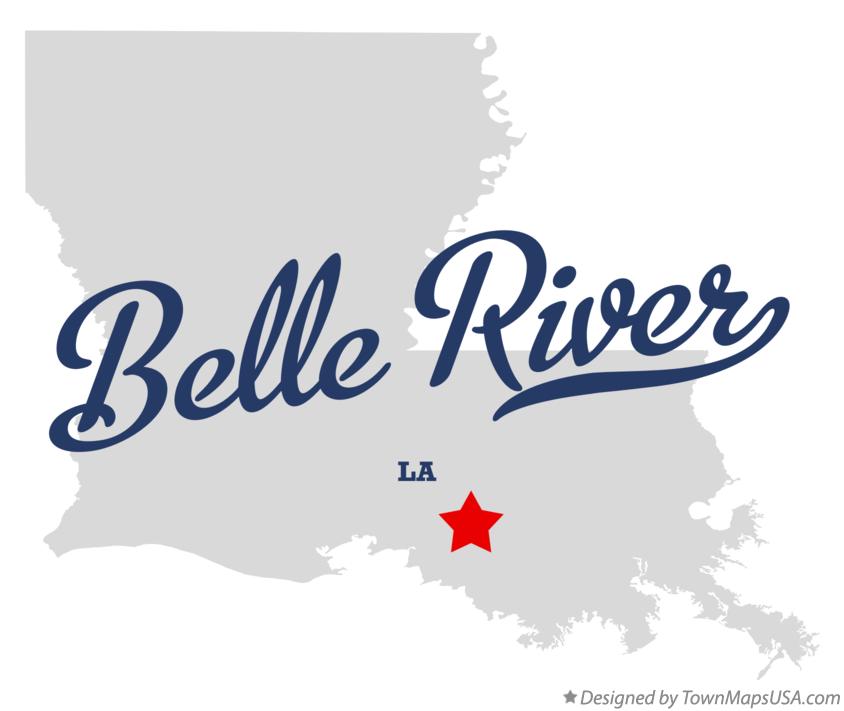 Map of Belle River Louisiana LA