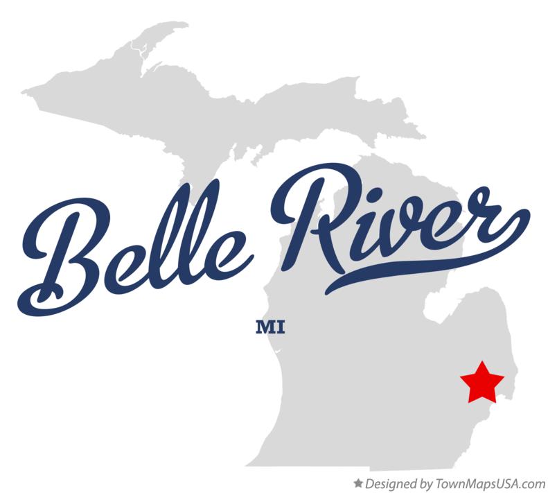 Map of Belle River Michigan MI