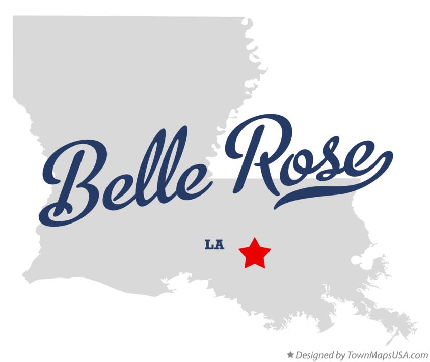 Map of Belle Rose Louisiana LA
