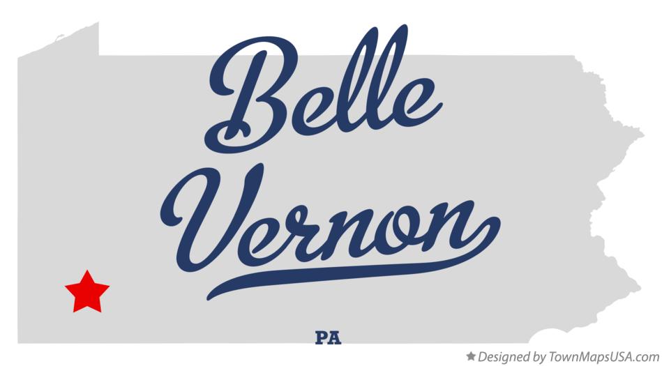 Map of Belle Vernon Pennsylvania PA
