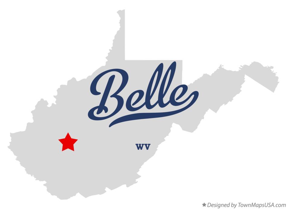 Map of Belle West Virginia WV