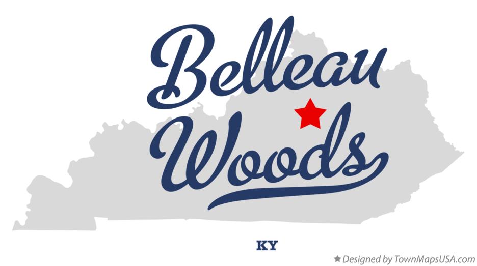 Map of Belleau Woods Kentucky KY