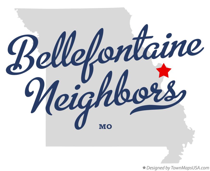 Map of Bellefontaine Neighbors Missouri MO