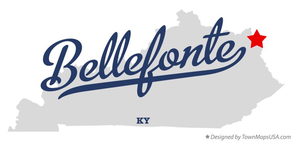 Map of Bellefonte Kentucky KY