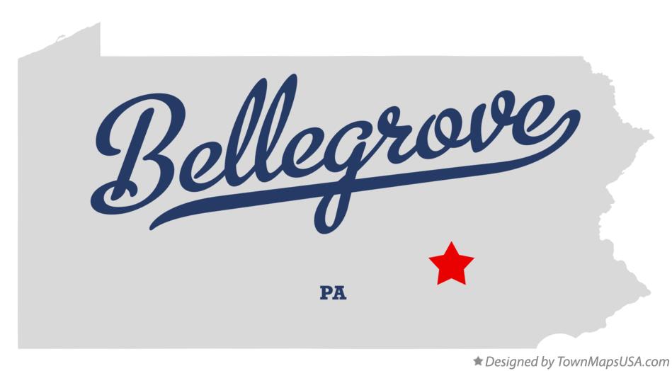 Map of Bellegrove Pennsylvania PA