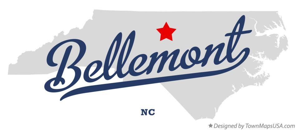 Map of Bellemont North Carolina NC