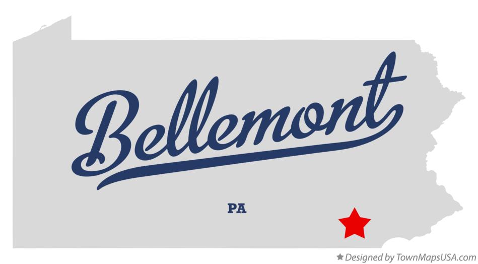 Map of Bellemont Pennsylvania PA