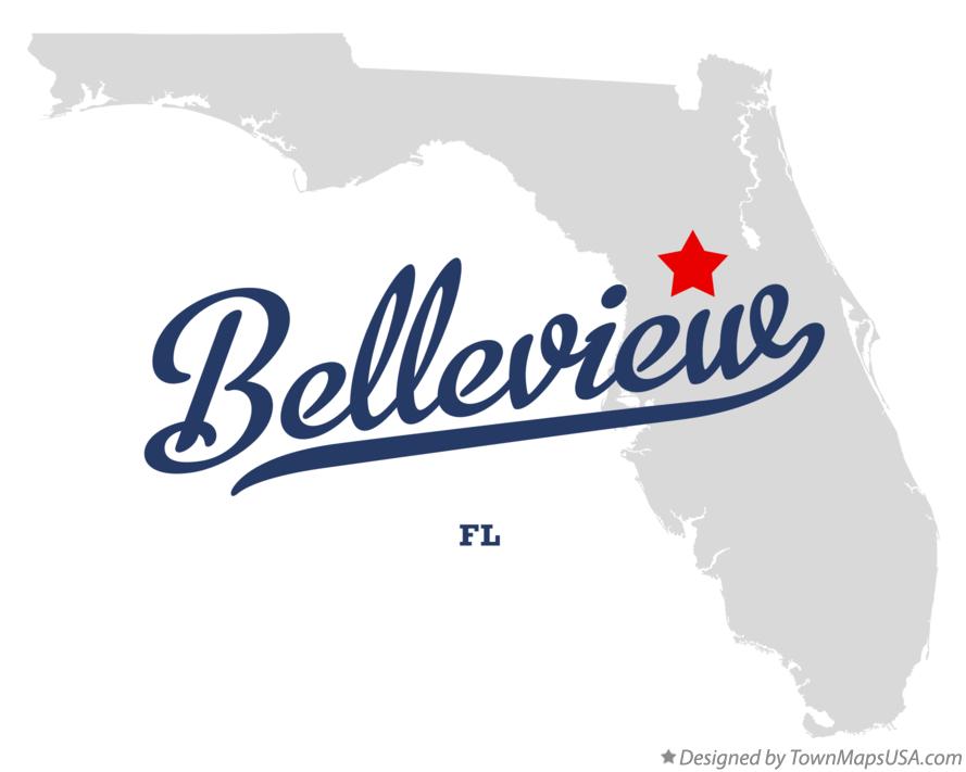 Map of Belleview Florida FL