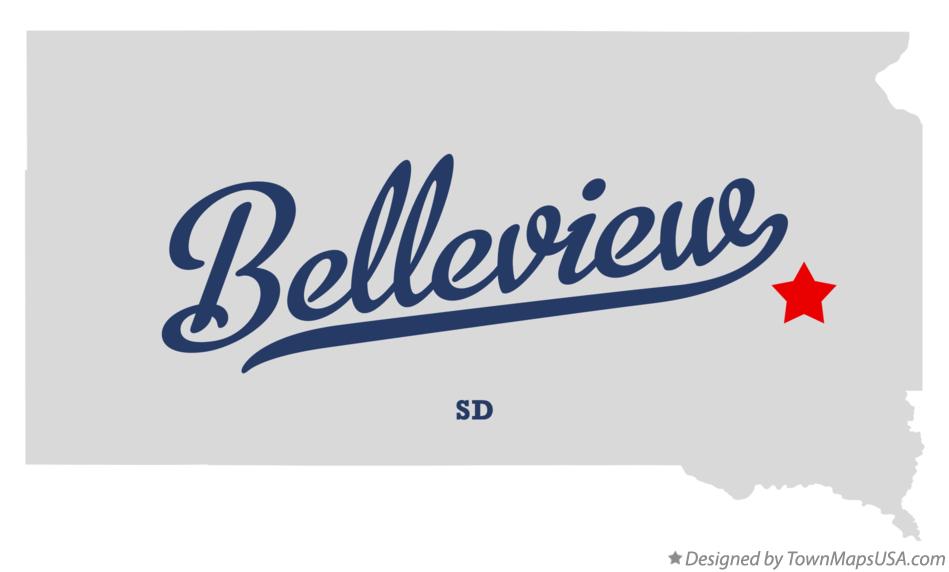 Map of Belleview South Dakota SD
