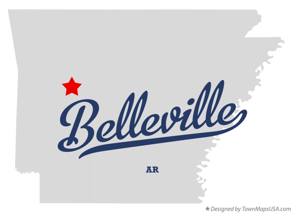 Map of Belleville Arkansas AR
