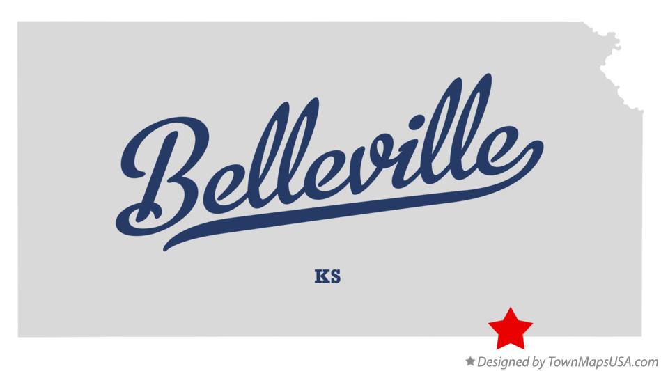 Map of Belleville Kansas KS