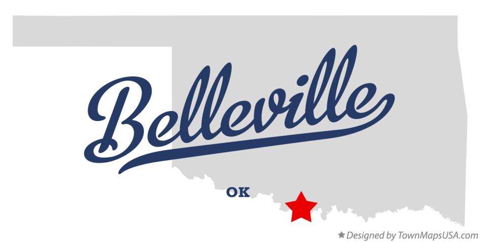 Map of Belleville Oklahoma OK