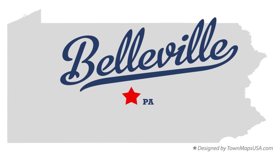 Map of Belleville Pennsylvania PA