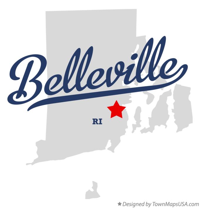 Map of Belleville Rhode Island RI