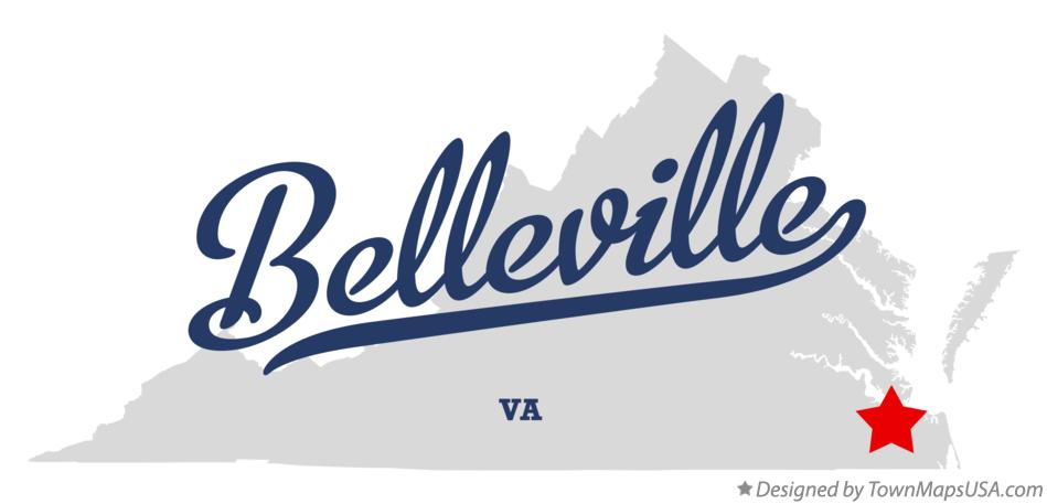 Map of Belleville Virginia VA