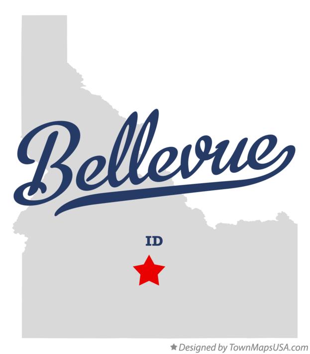 Map of Bellevue Idaho ID