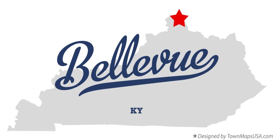 Map of Bellevue Kentucky KY