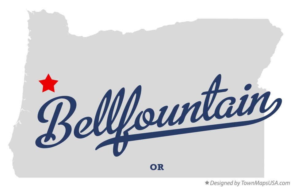 Map of Bellfountain Oregon OR