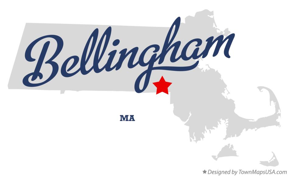 Map of Bellingham Massachusetts MA