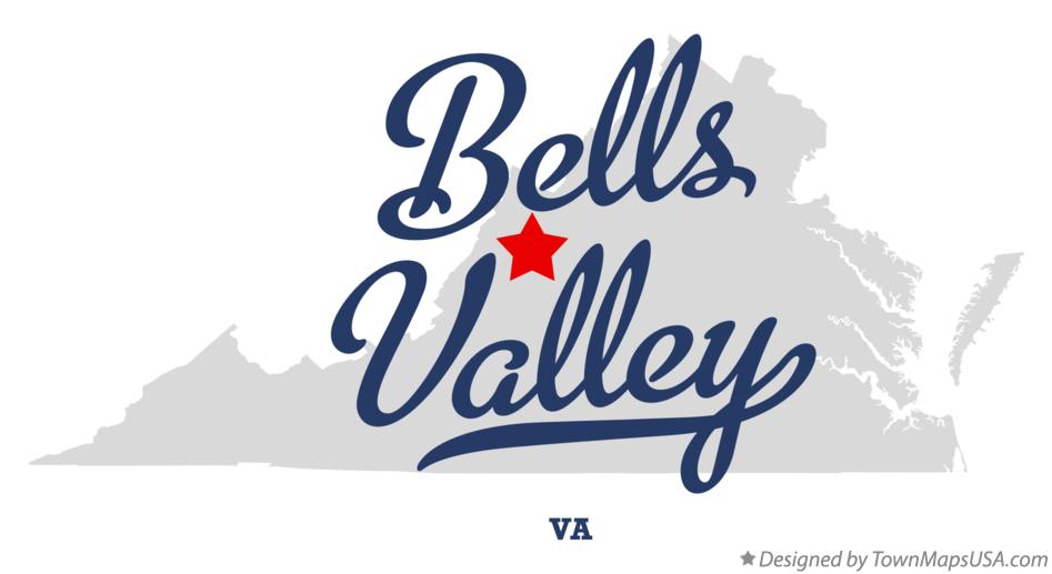 Map of Bells Valley Virginia VA