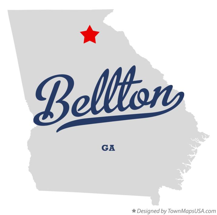 Map of Bellton Georgia GA