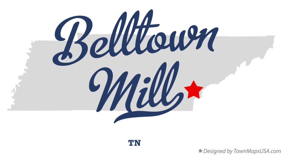 Map of Belltown Mill Tennessee TN