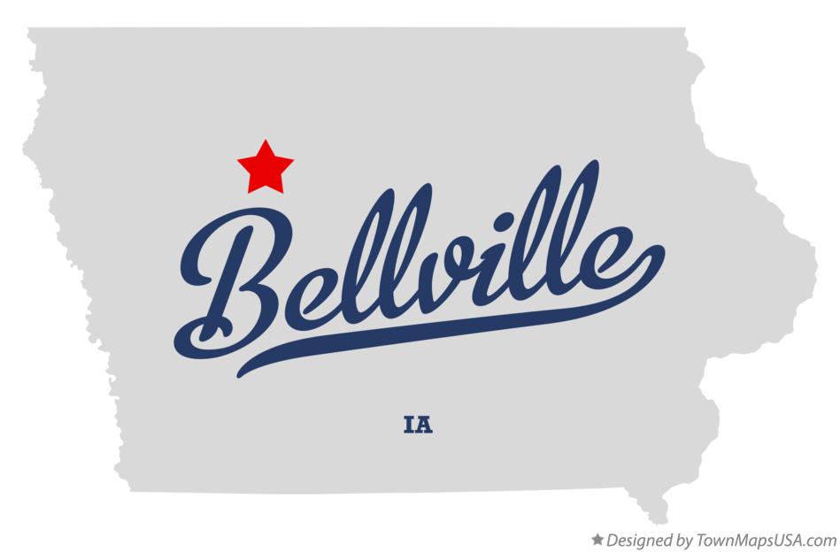 Map of Bellville Iowa IA