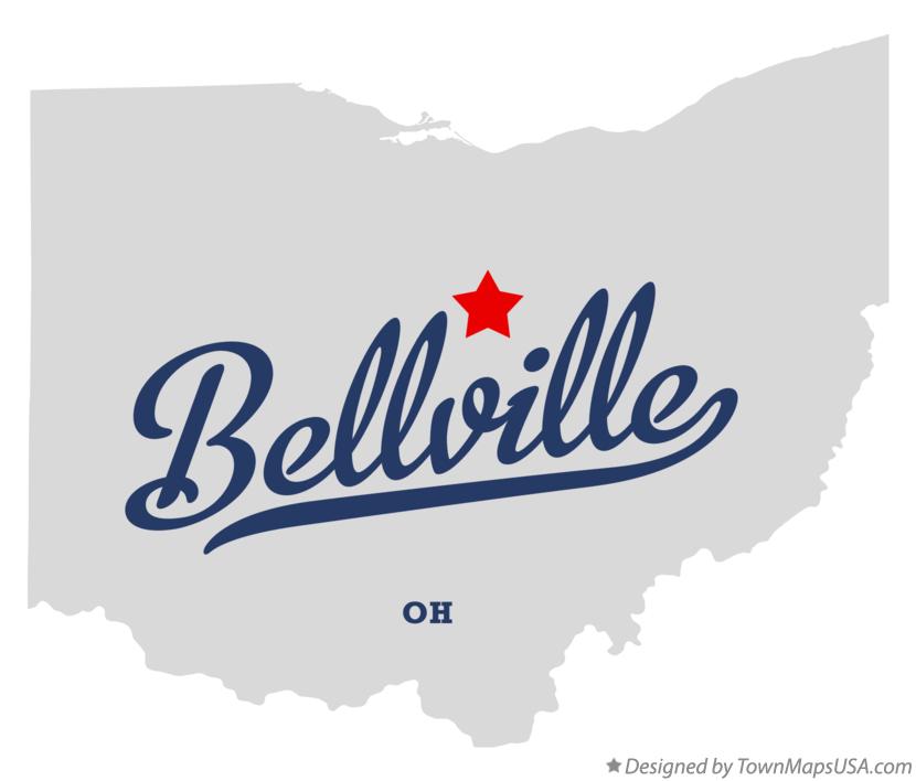 Map of Bellville Ohio OH