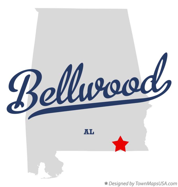 Map of Bellwood Alabama AL