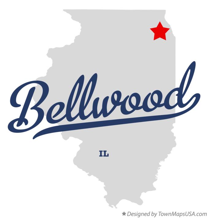 Map of Bellwood Illinois IL