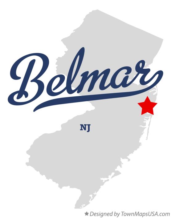 Map of Belmar New Jersey NJ