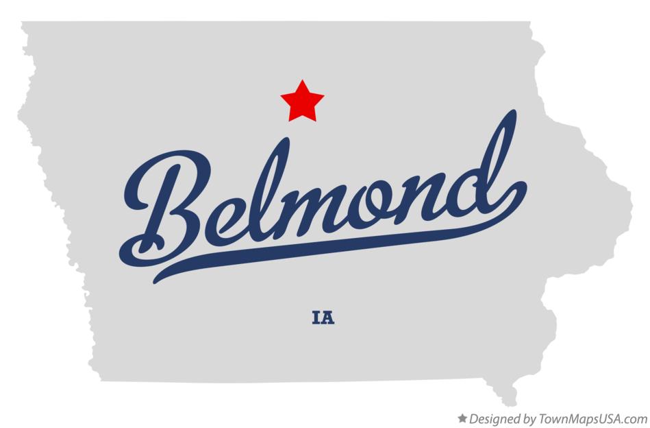 Map of Belmond Iowa IA